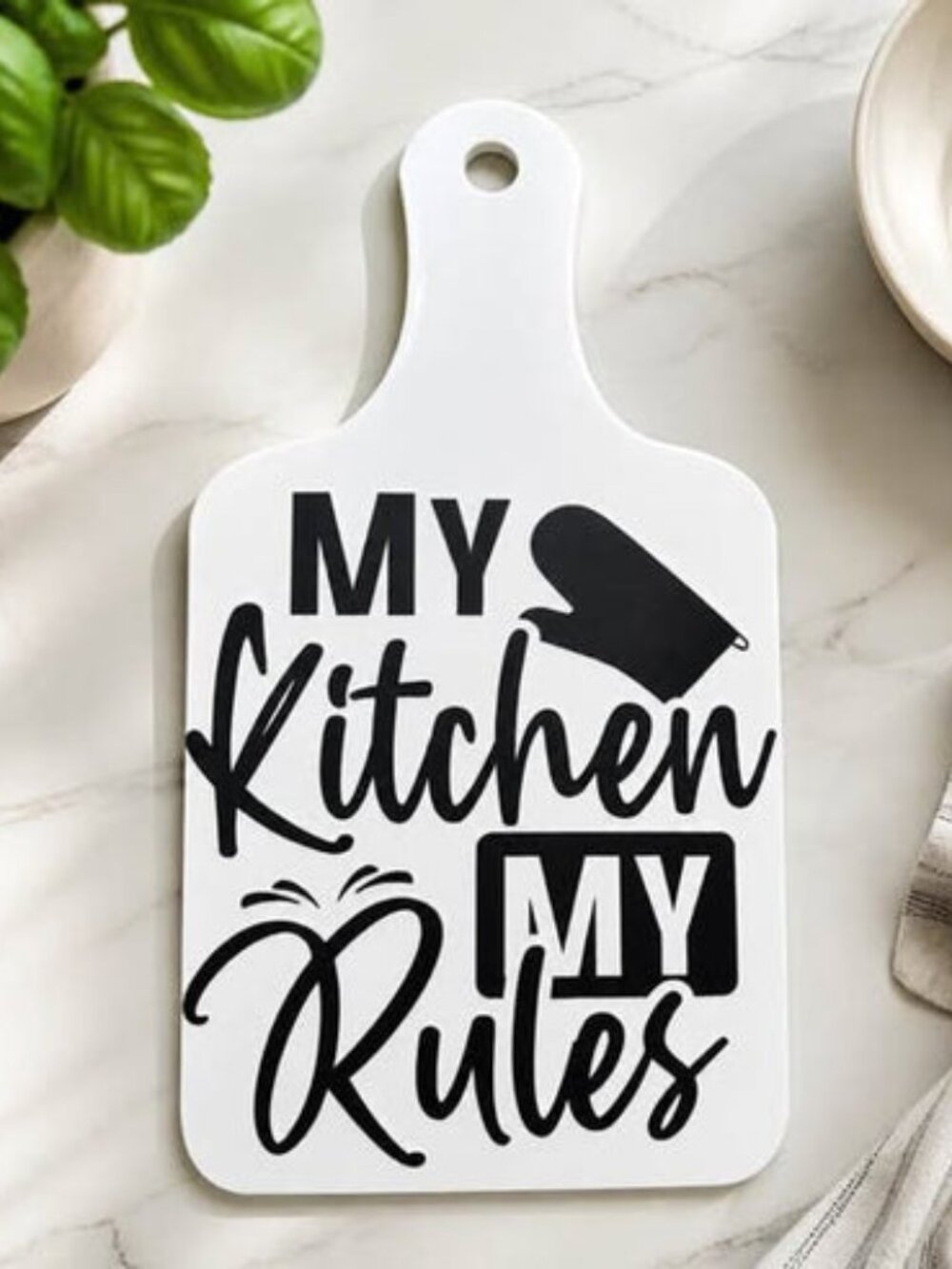 My Kitchen My Rules Decor Cutting Board